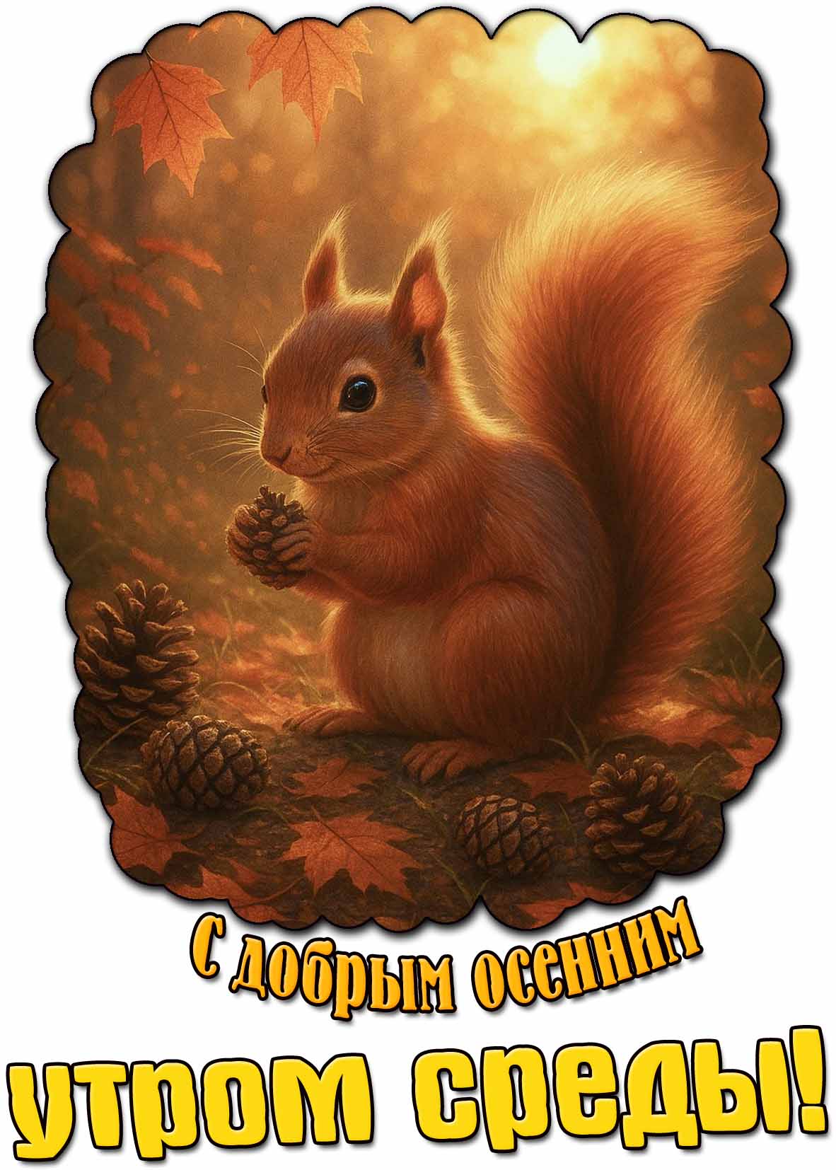 Картинка с добрым осенним утром среды