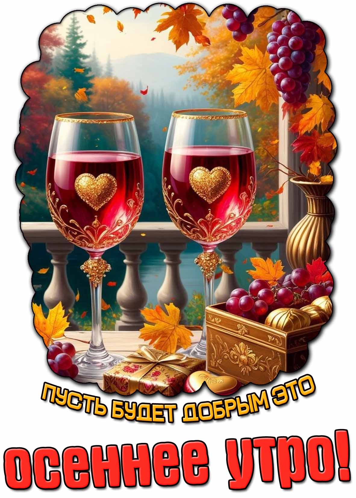 Открытка пусть будет добрым это осеннее утро