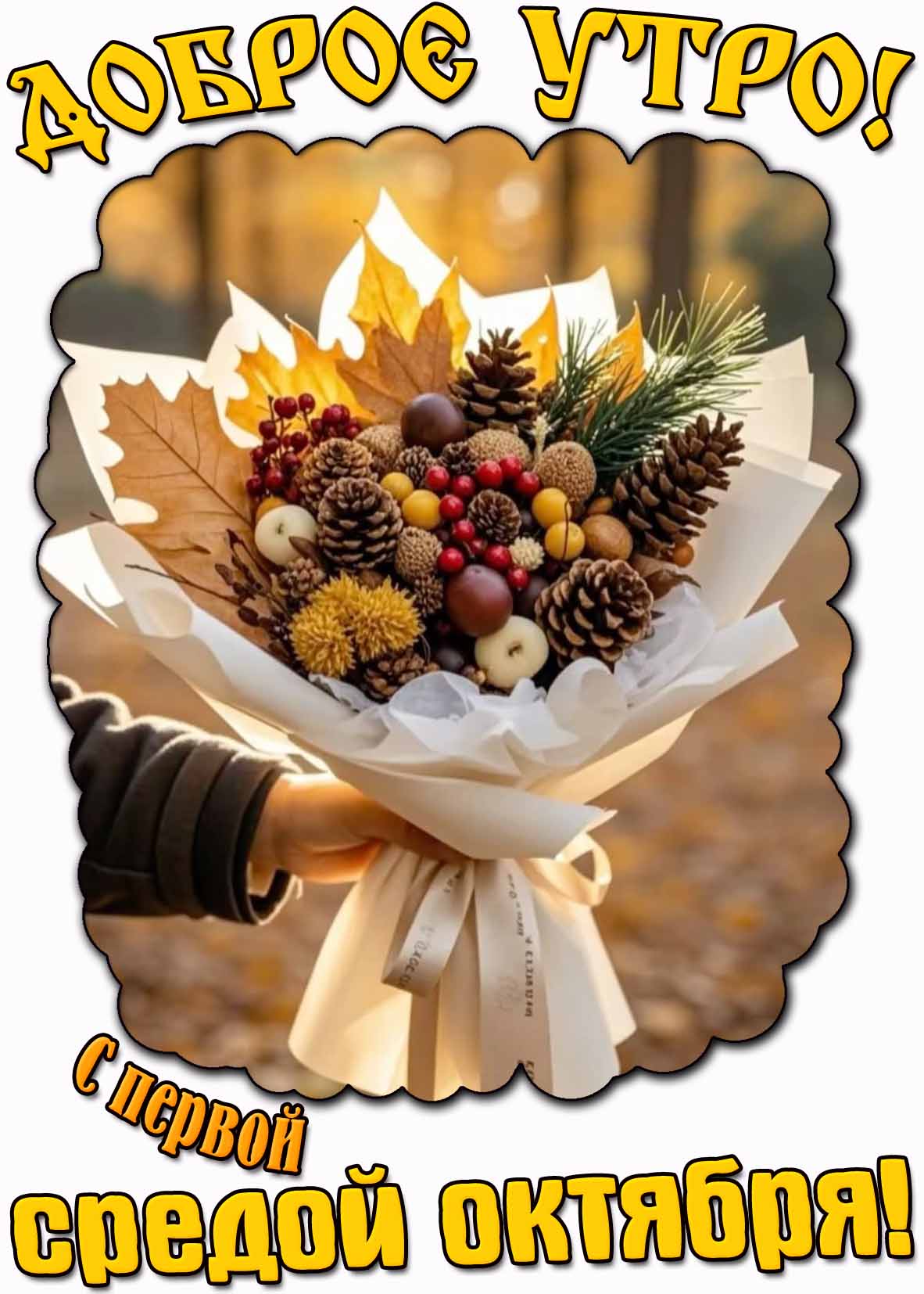 Картинка "Доброе утро! С первой средой октября!"