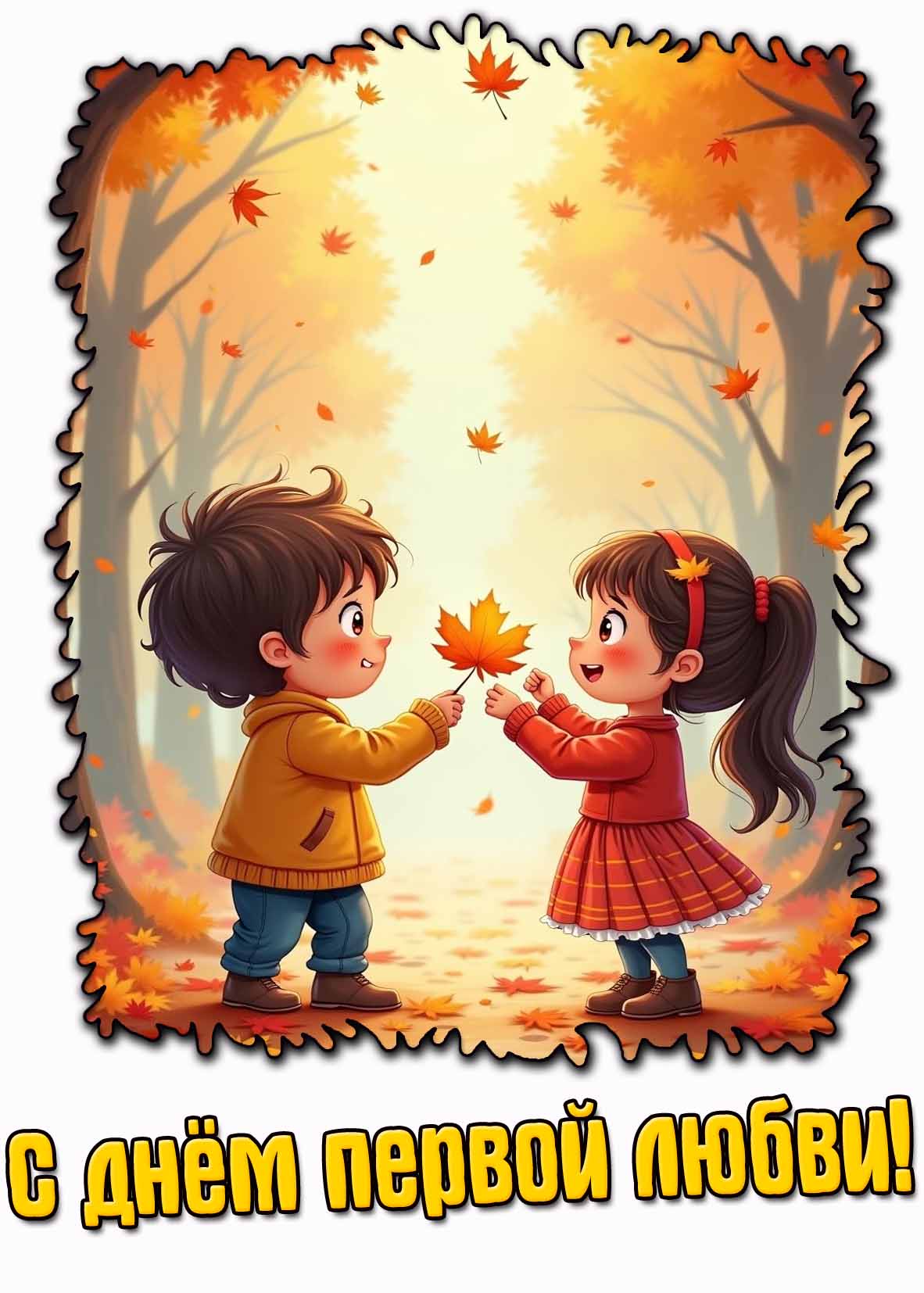Открытка с днём первой любви