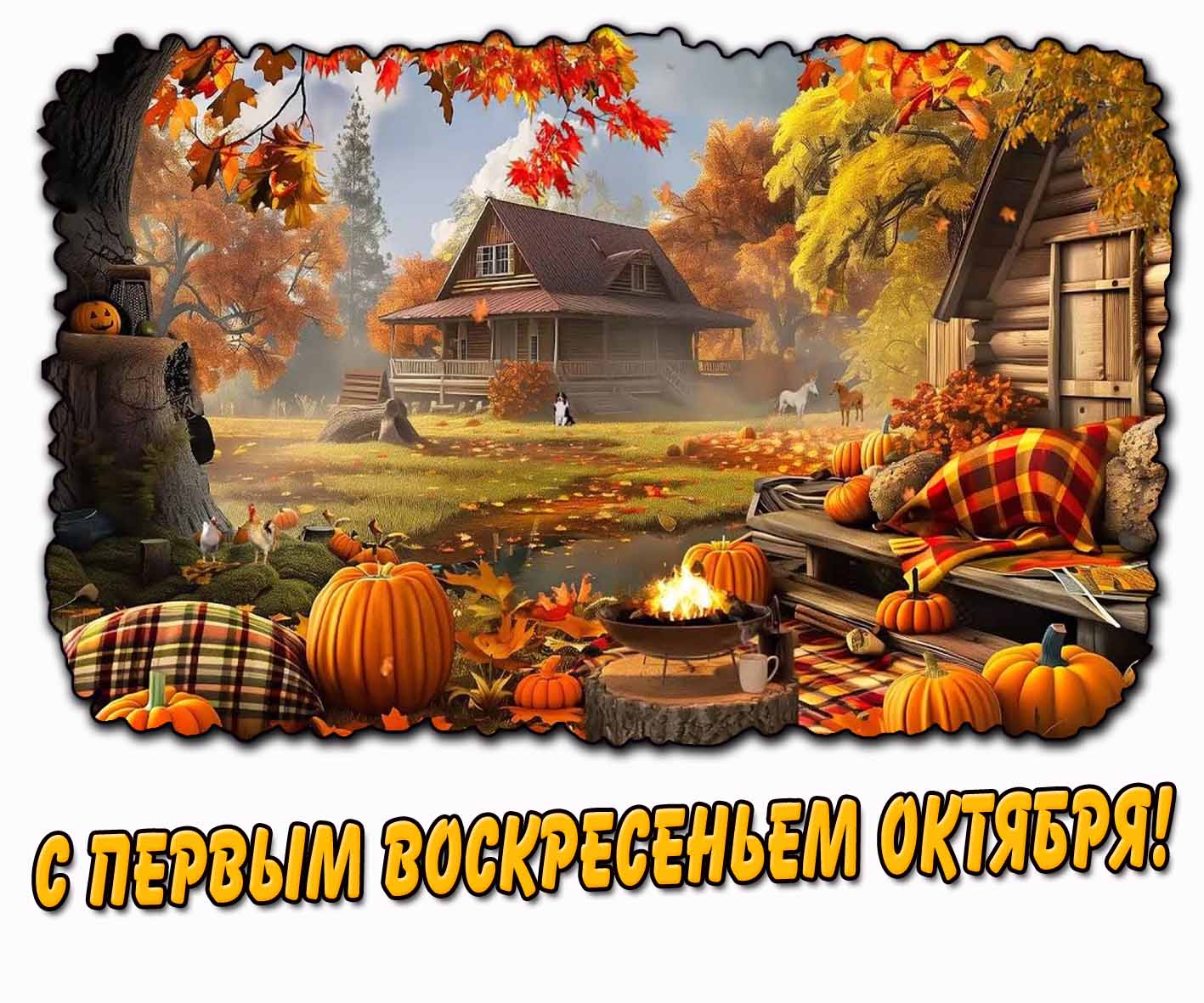 С первым воскресеньем октября! - осенняя картинка