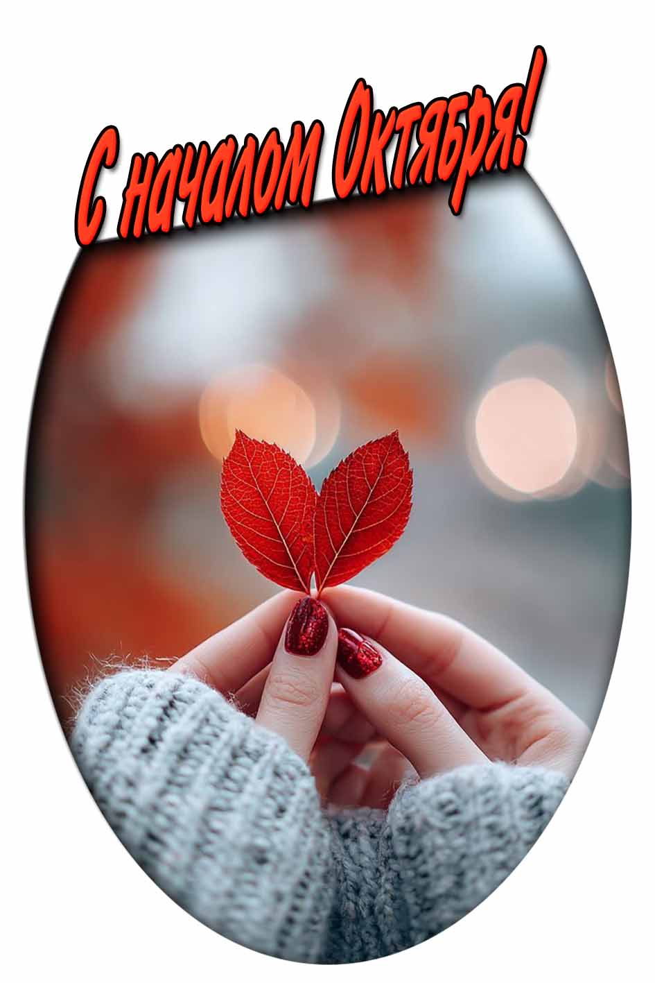 Открытка с началом октября
