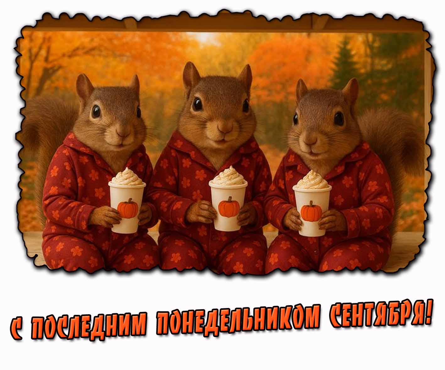 С последним понедельником сентября! - смешная открытка