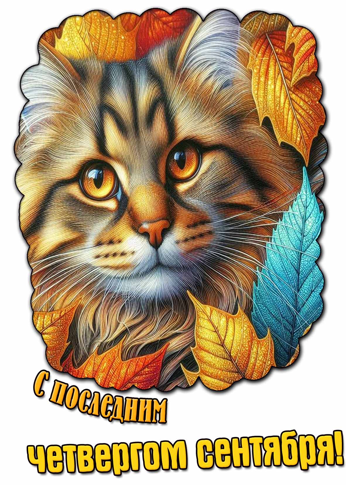 Красивая открытка с последним четвергом сентября