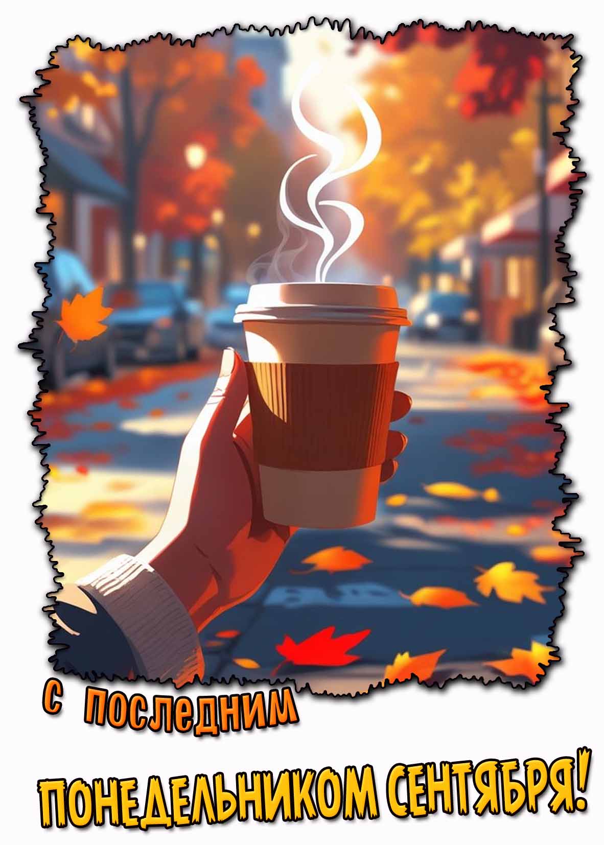 С последним понедельником сентября! - картинка с кофе