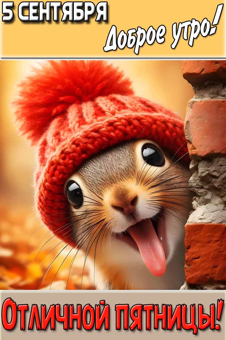 Картинка "5 сентября доброе утро! Отличной пятницы!"