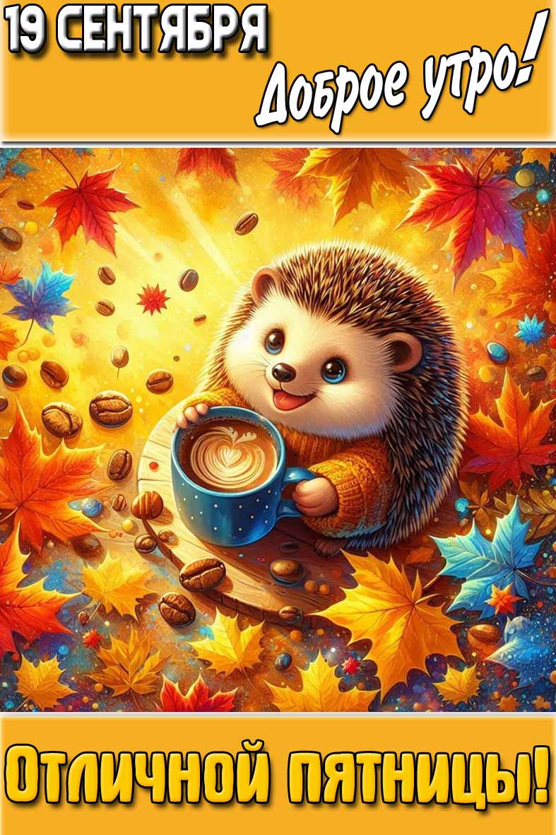 Красивая картинка "19 сентября доброе утро! Отличной пятницы!"