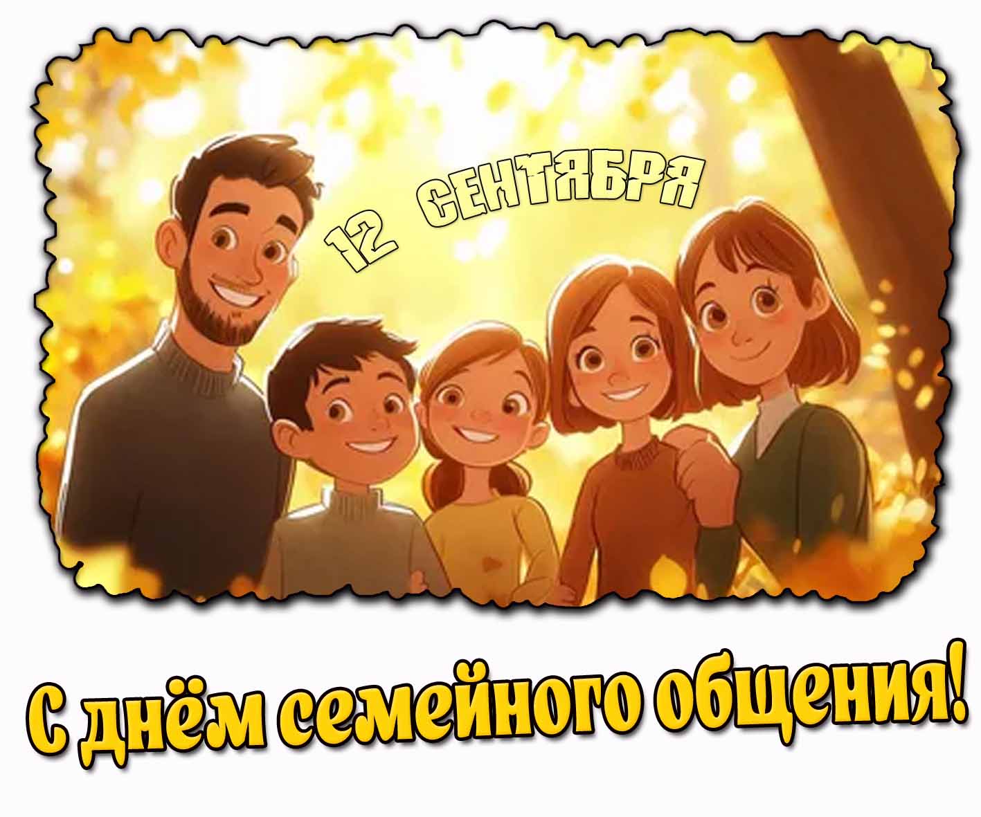 Открытка с днём семейного общения