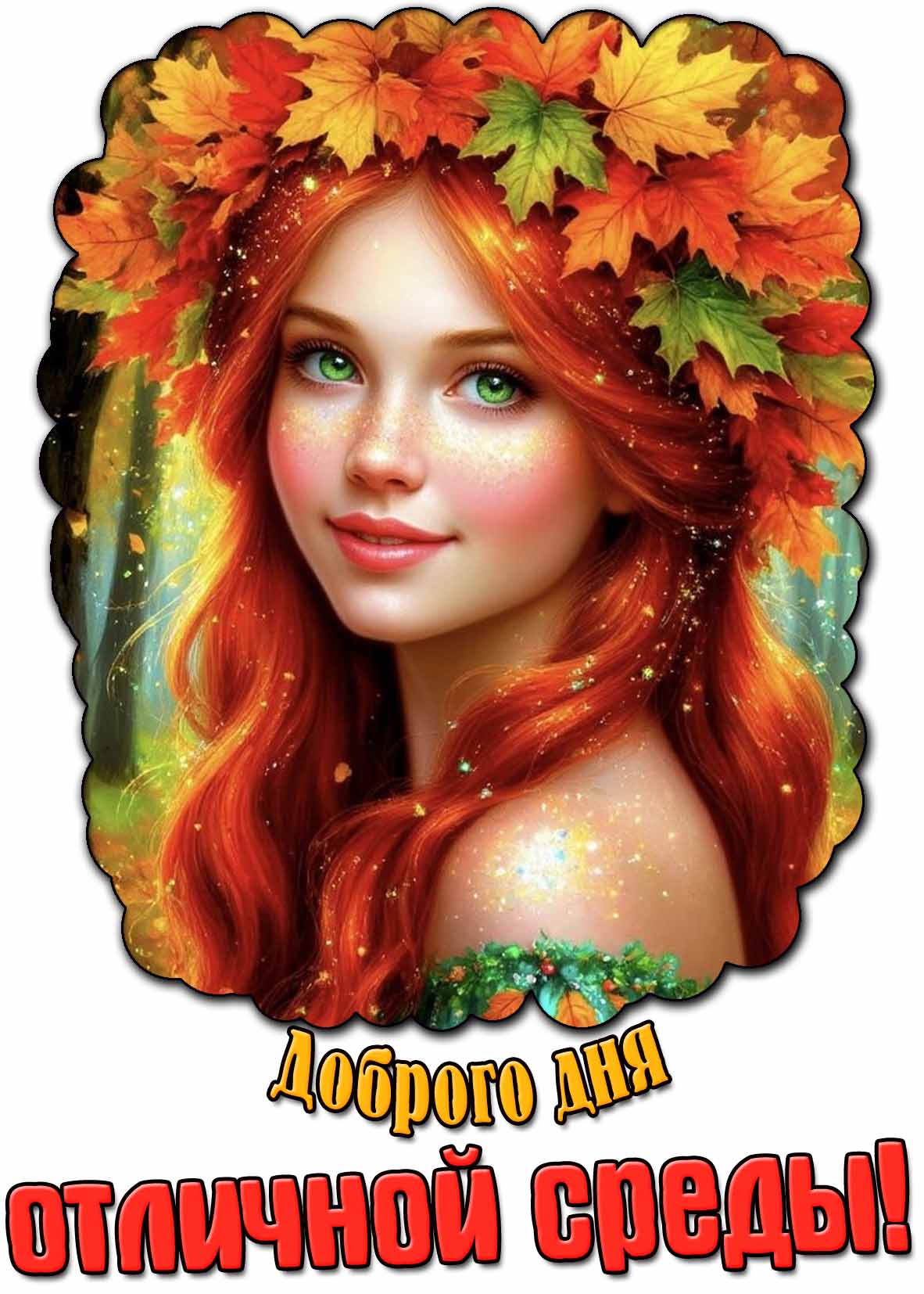 Осенняя картинка "Доброго дня! Отличной среды!"