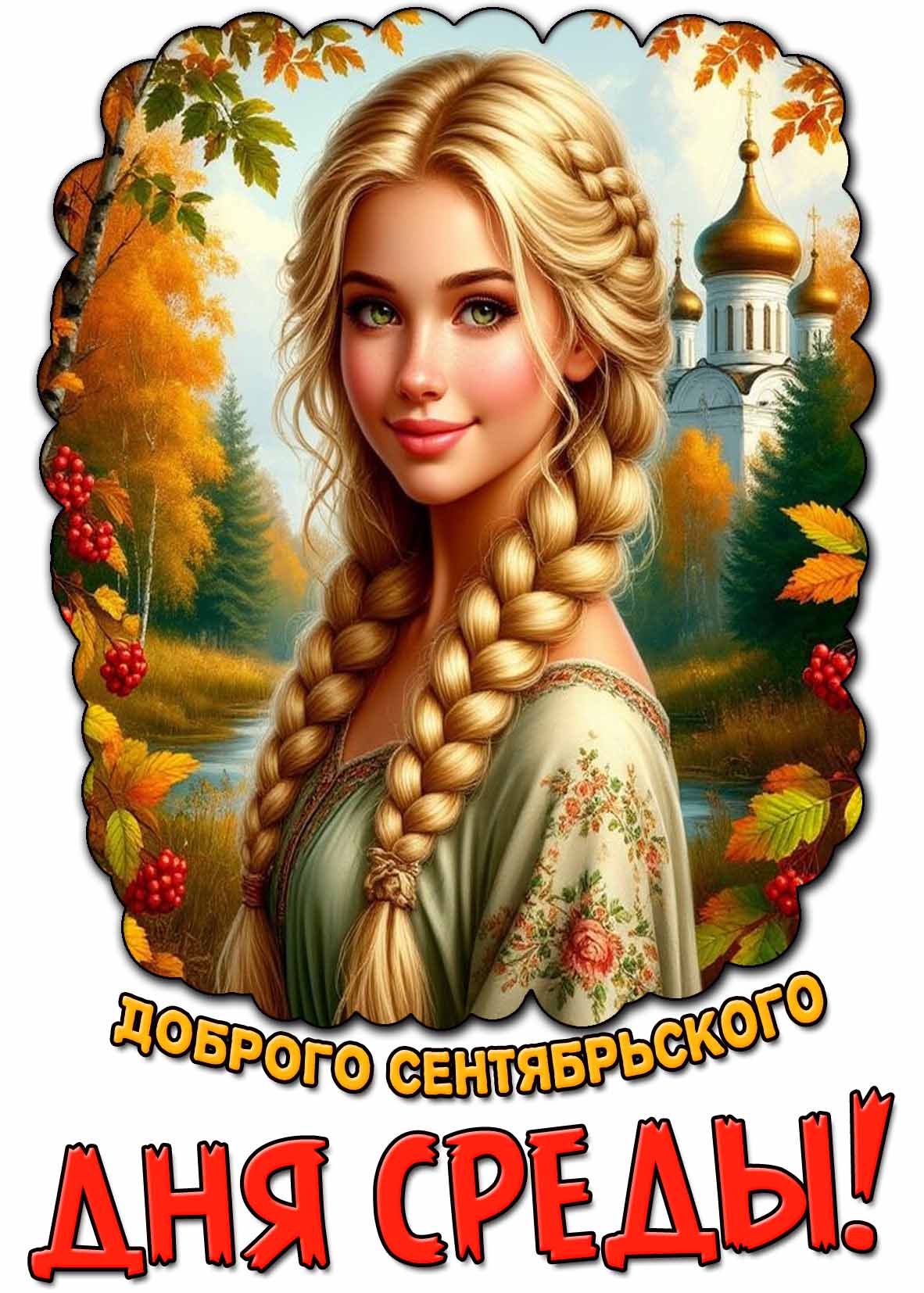 Открытка доброго сентябрьского дня среды