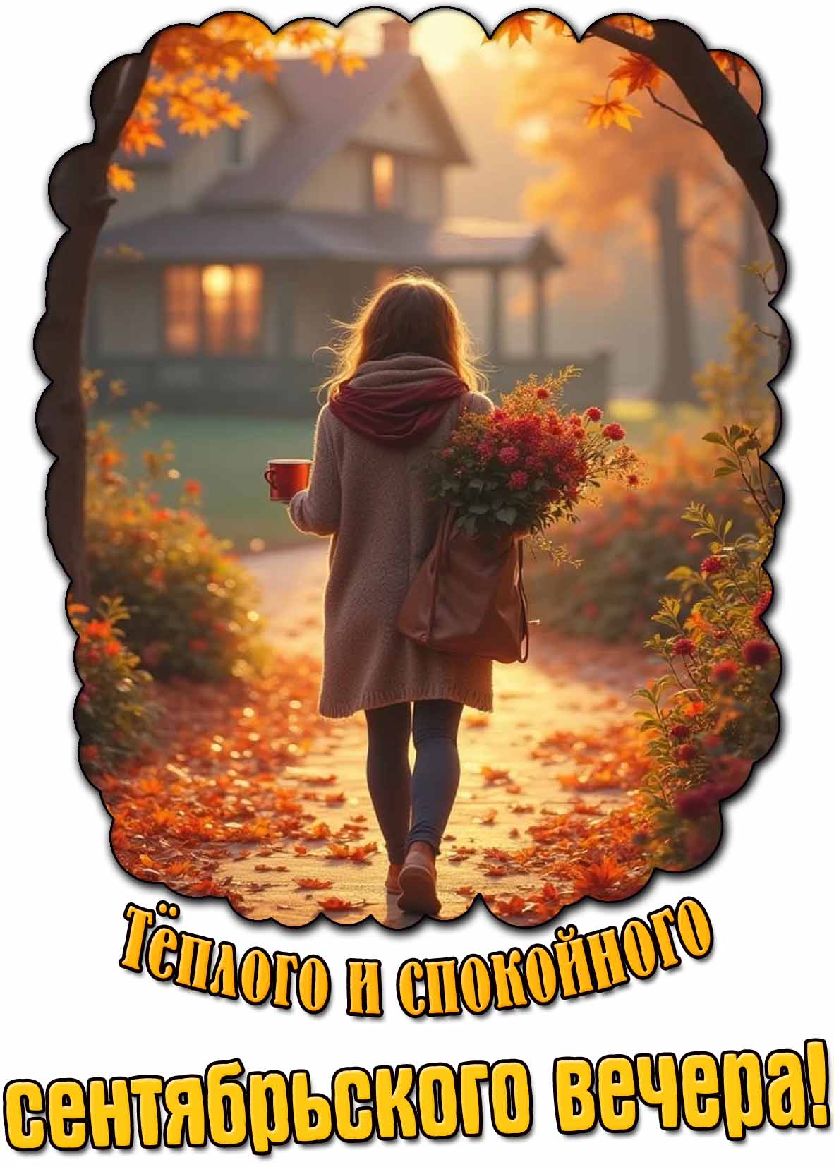 Открытка тёплого и спокойного сентябрьского вечера