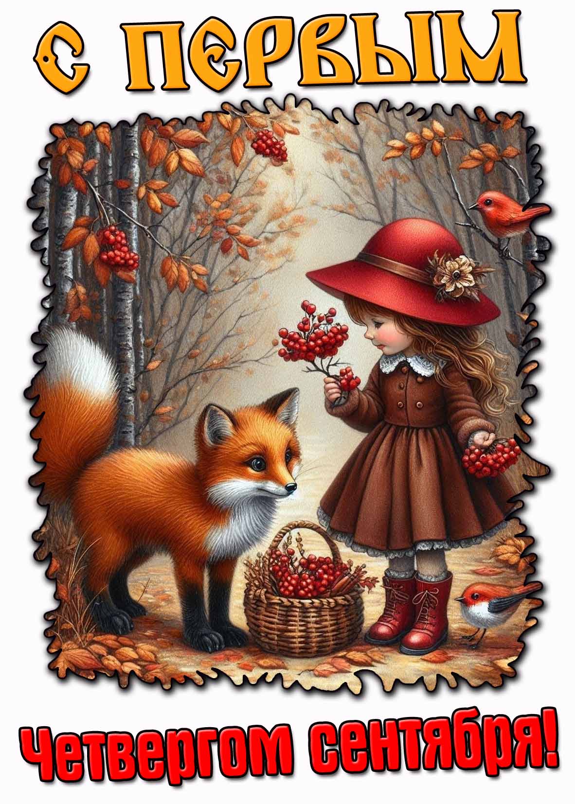 С первым четвергом сентября! - осенняя картинка