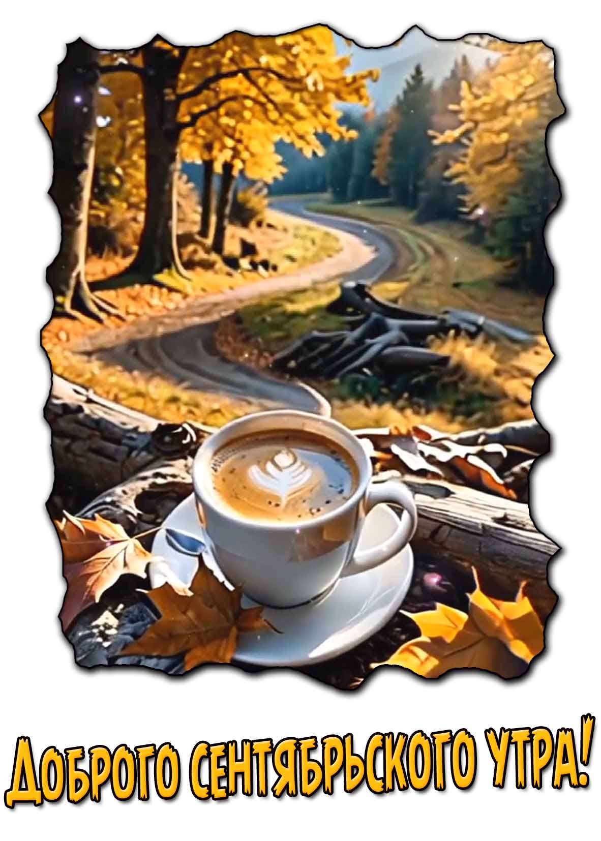 Доброго сентябрьского утра! - картинка с кофе
