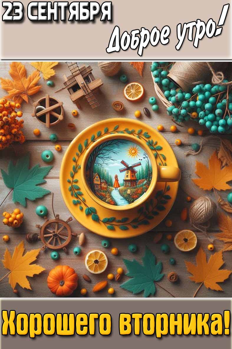 Картинка "23 сентября доброе утро! Хорошего вторника!"