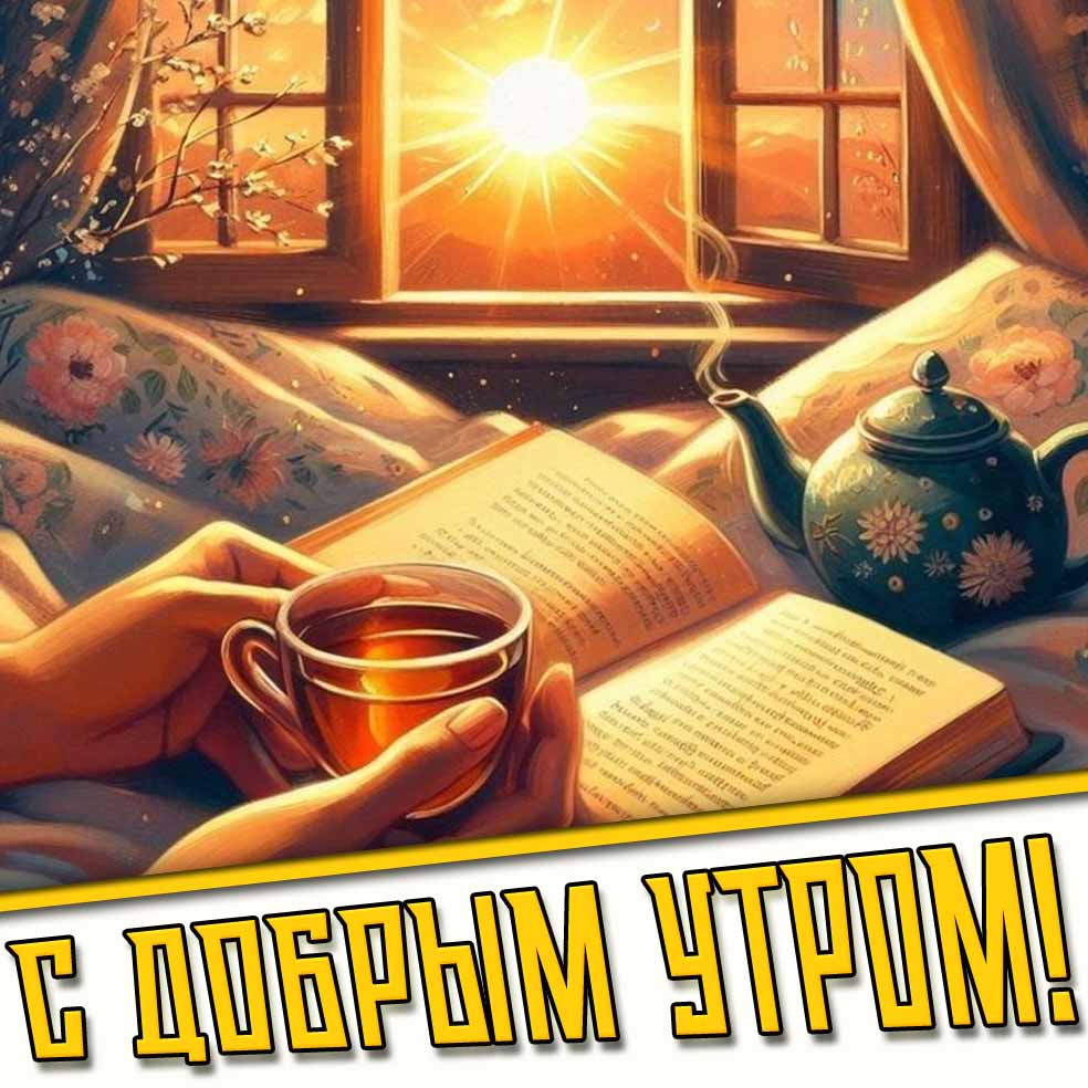 С добрым утром! - красивая картинка с чаем