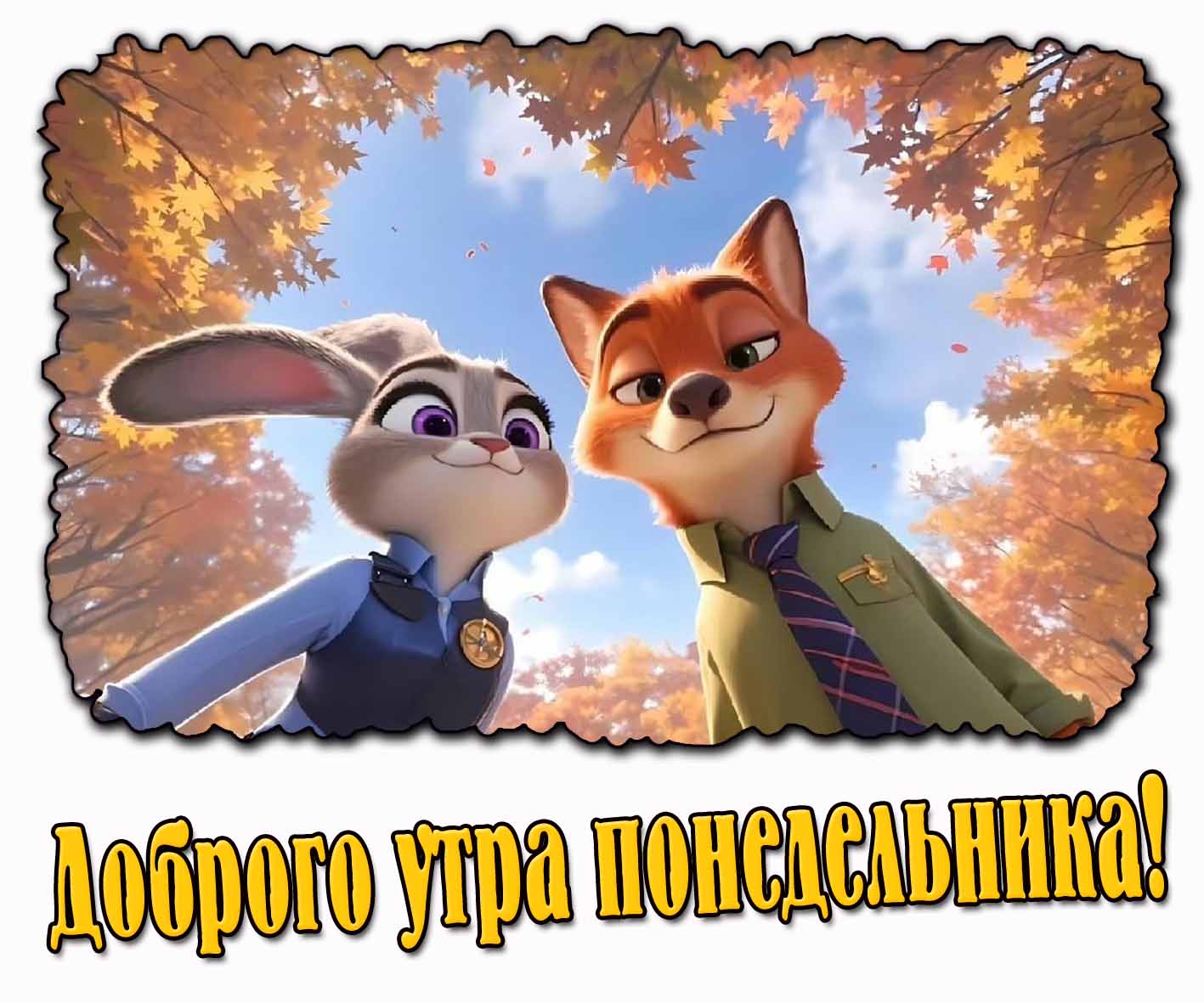 Мультяшная картинка доброго утра понедельника