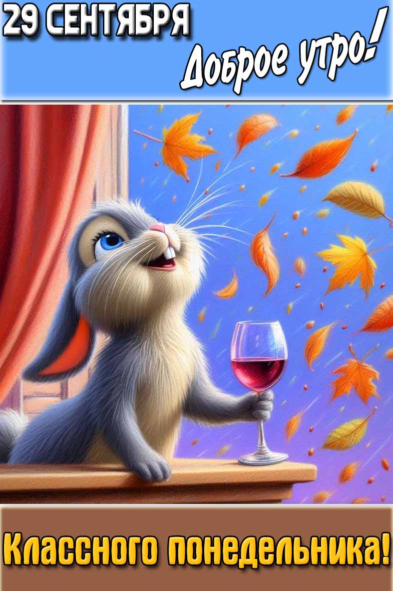 Картинка "29 сентября доброе утро! Классного понедельника!"