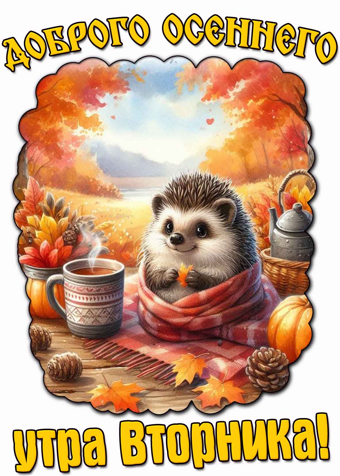 Картинка доброго осеннего утра вторника