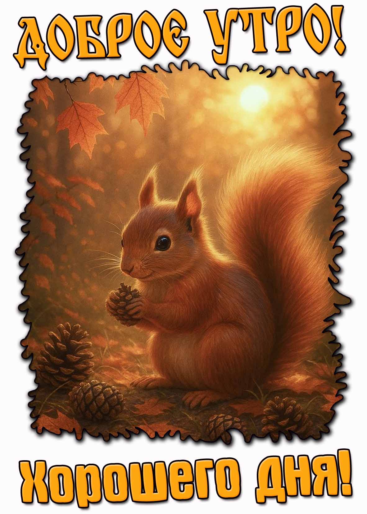 Осенняя картинка "Доброе утро! Хорошего дня!"