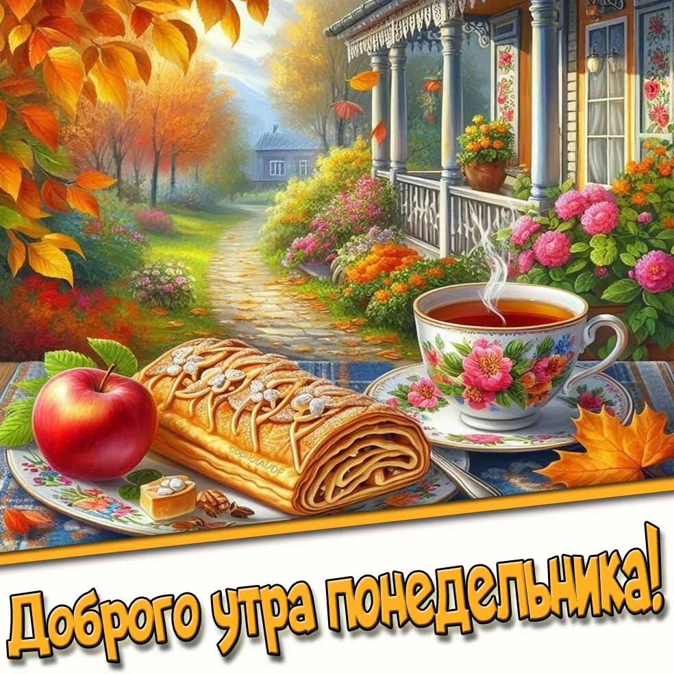 Доброго утра понедельника! - осенне-летняя картинка