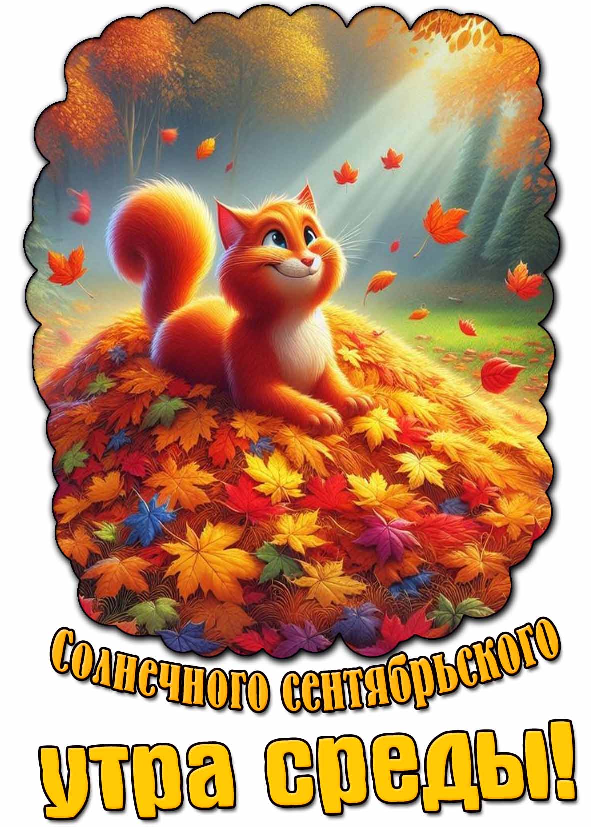 Картинка солнечного сентябрьского утра среды