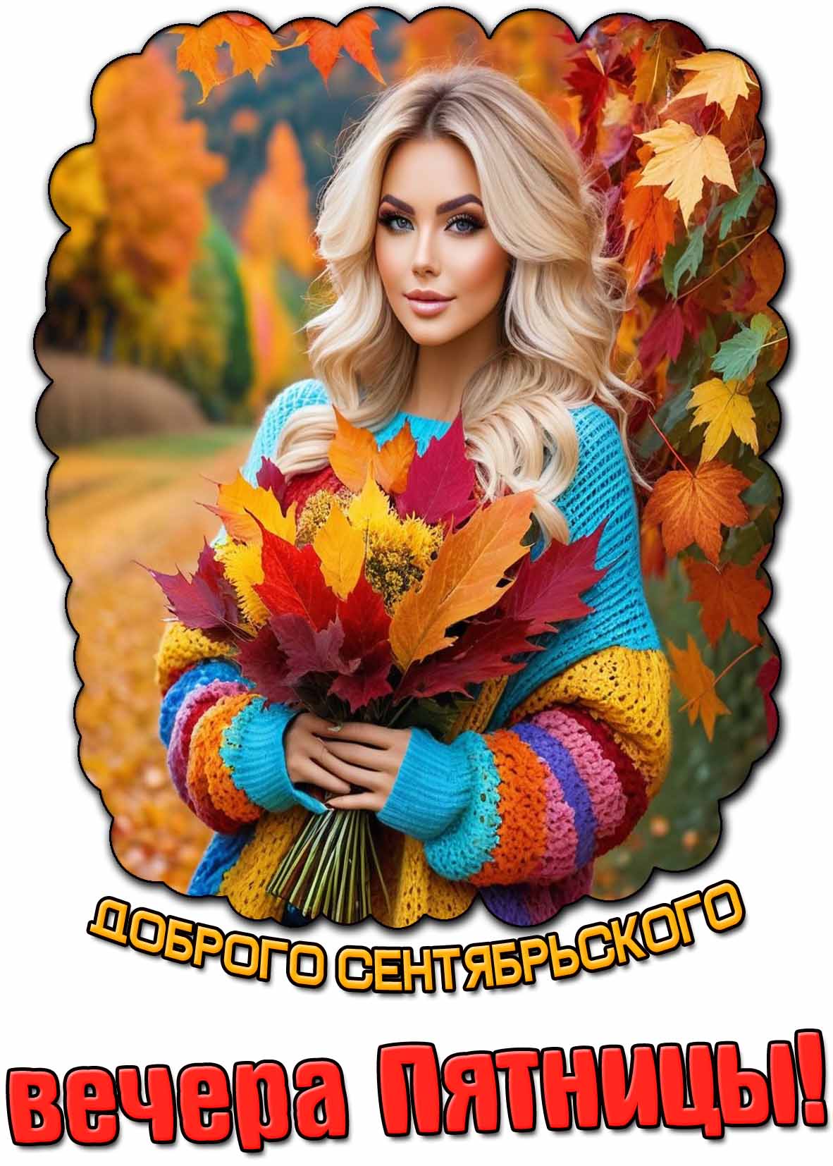 Картинка доброго сентябрьского вечера пятницы