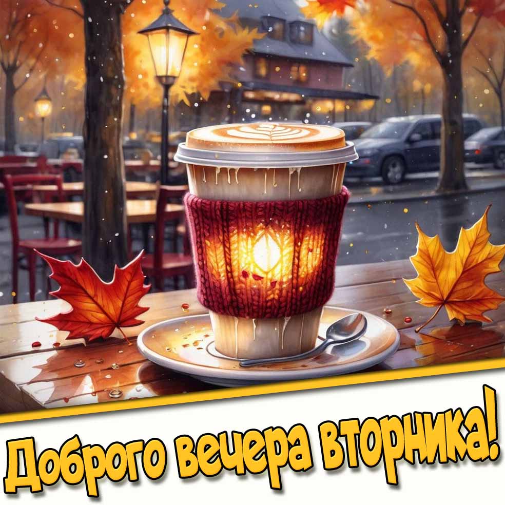 Доброго вечера вторника! - пасмурная осенняя картинка
