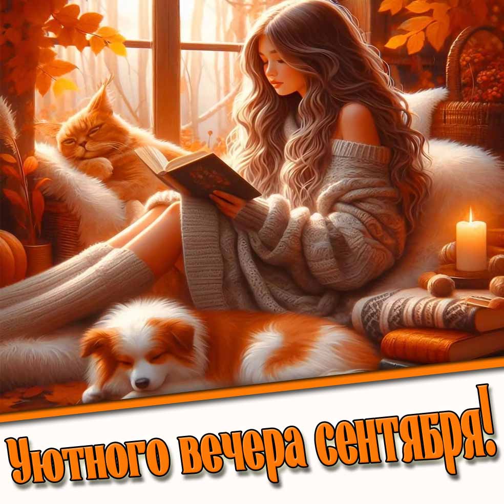 Красивая картинка уютного вечера сентября