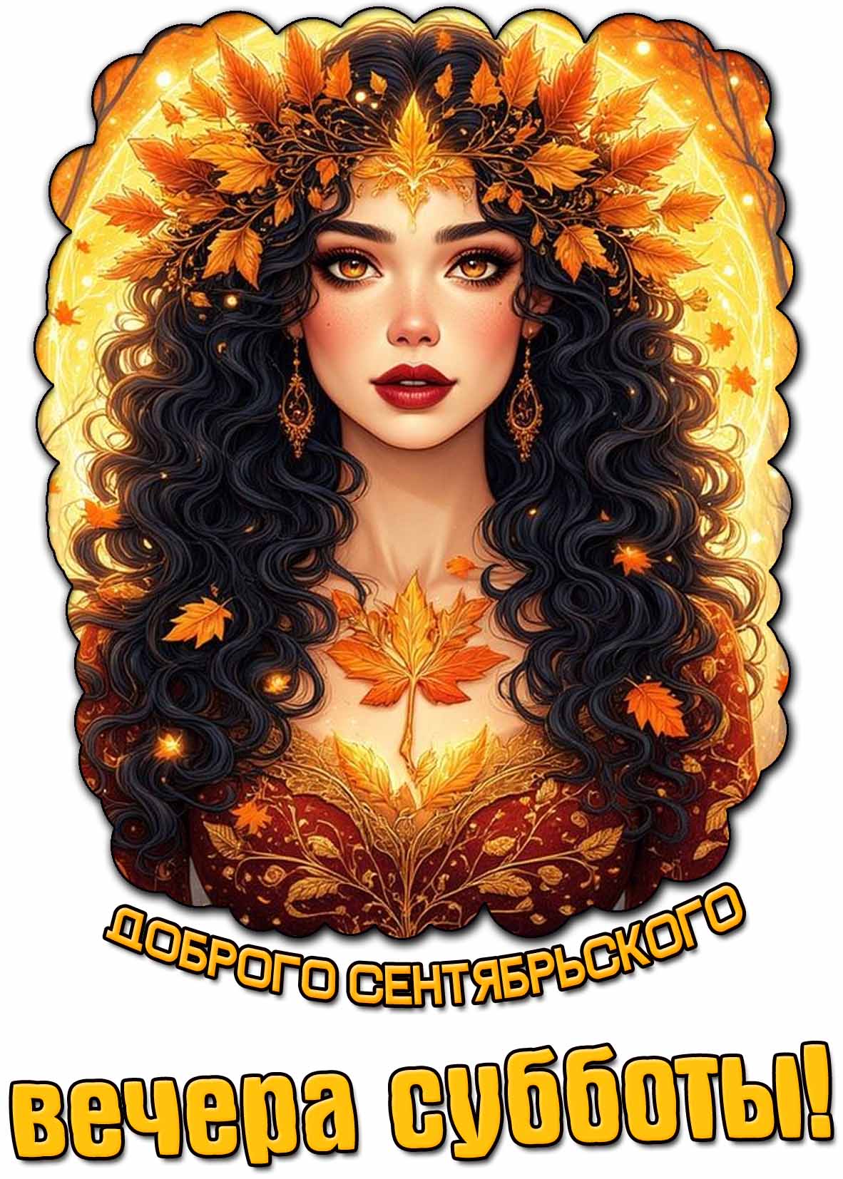 Картинка доброго сентябрьского вечера субботы
