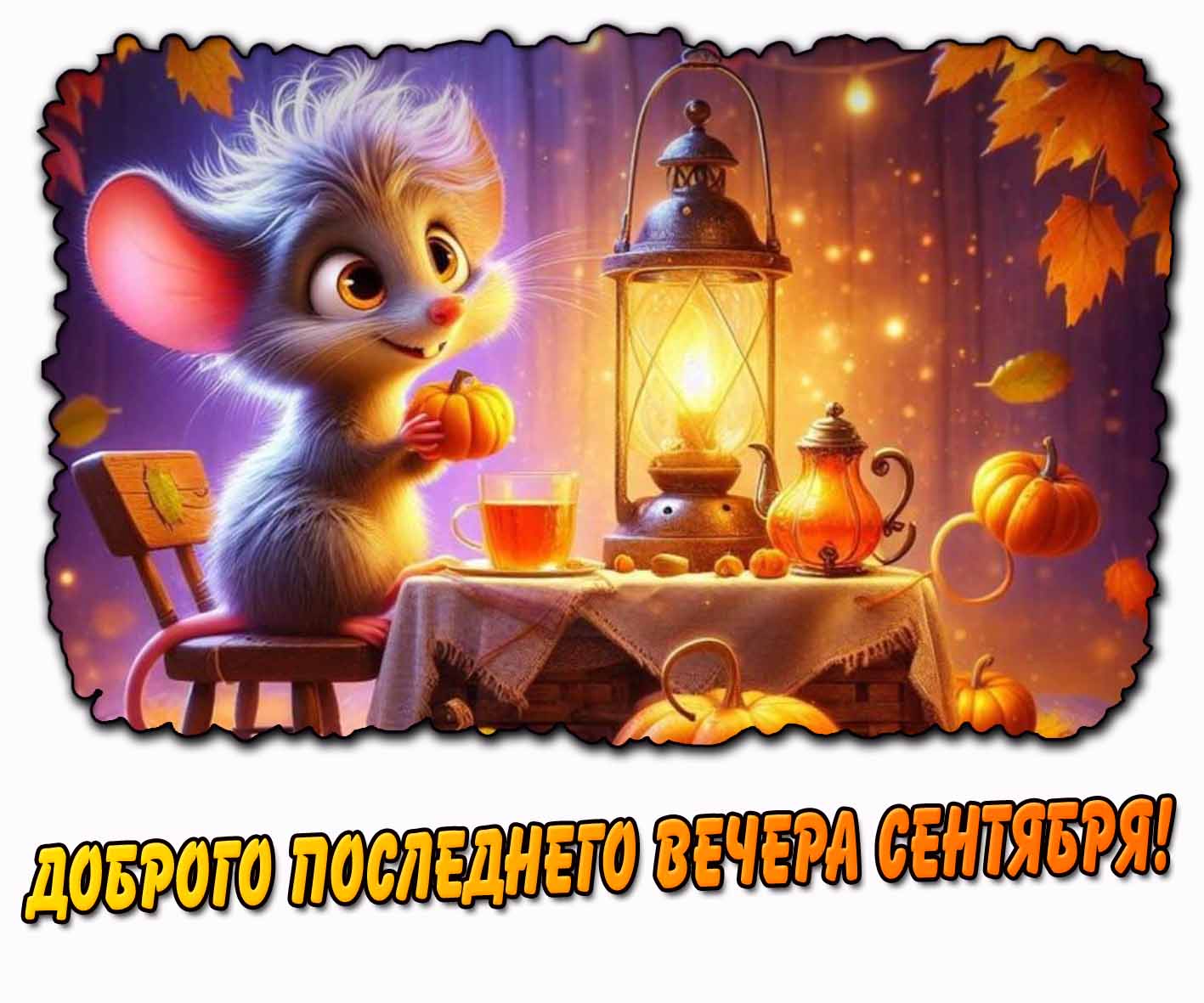 Картинка доброго последнего вечера сентября