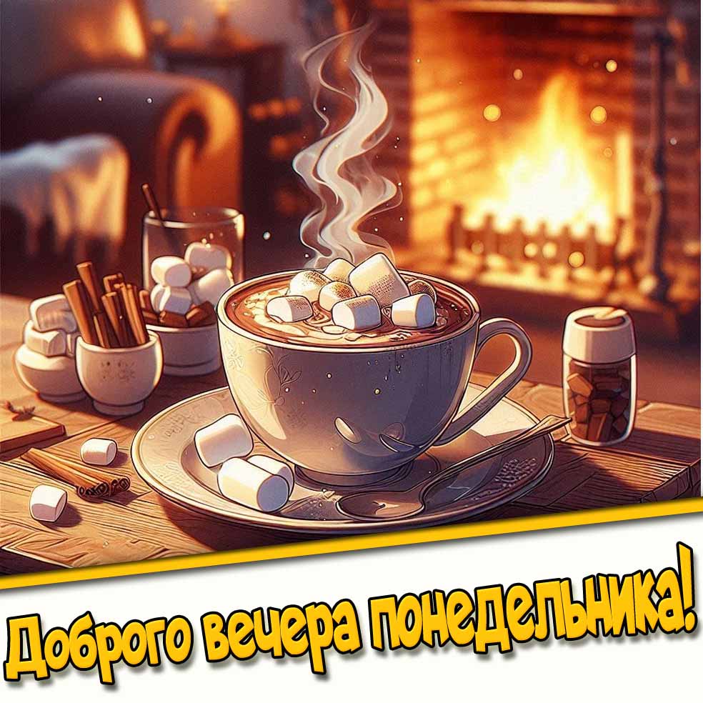 Открытка доброго вечера понедельника