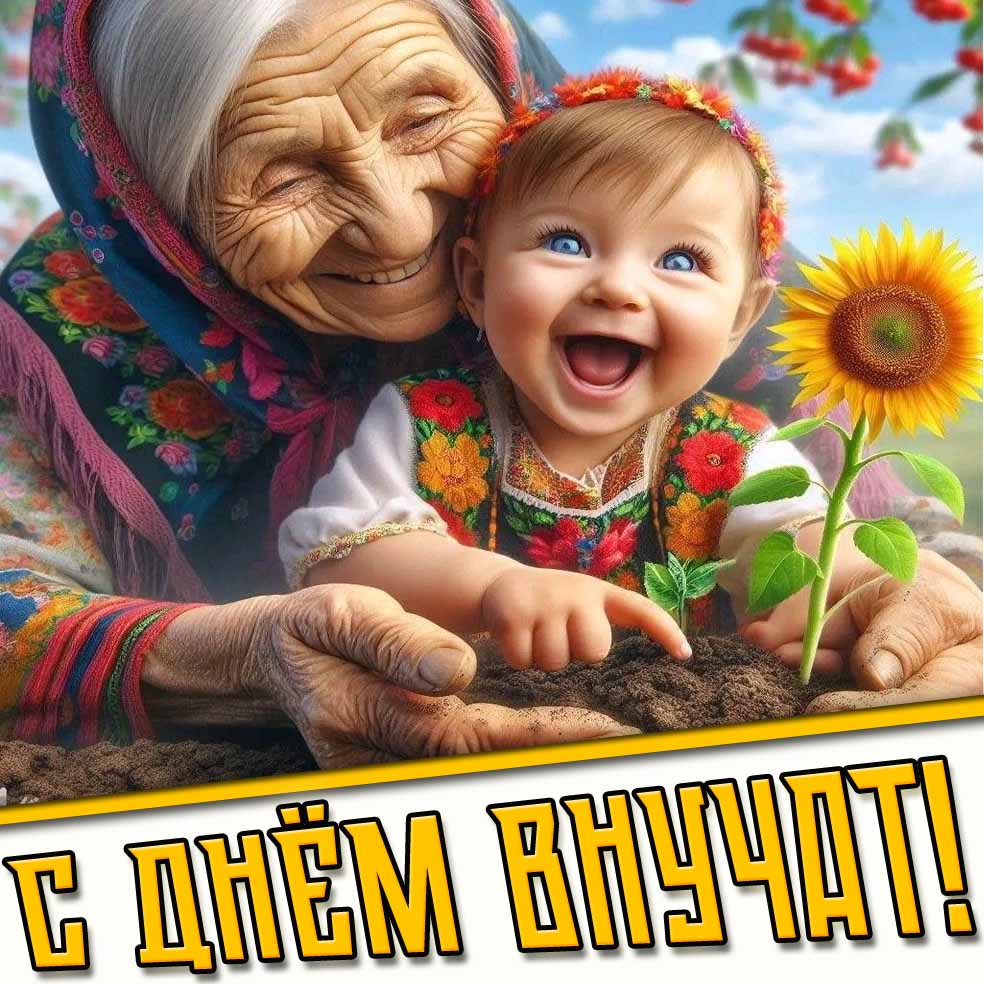 Открытка с днём внучат