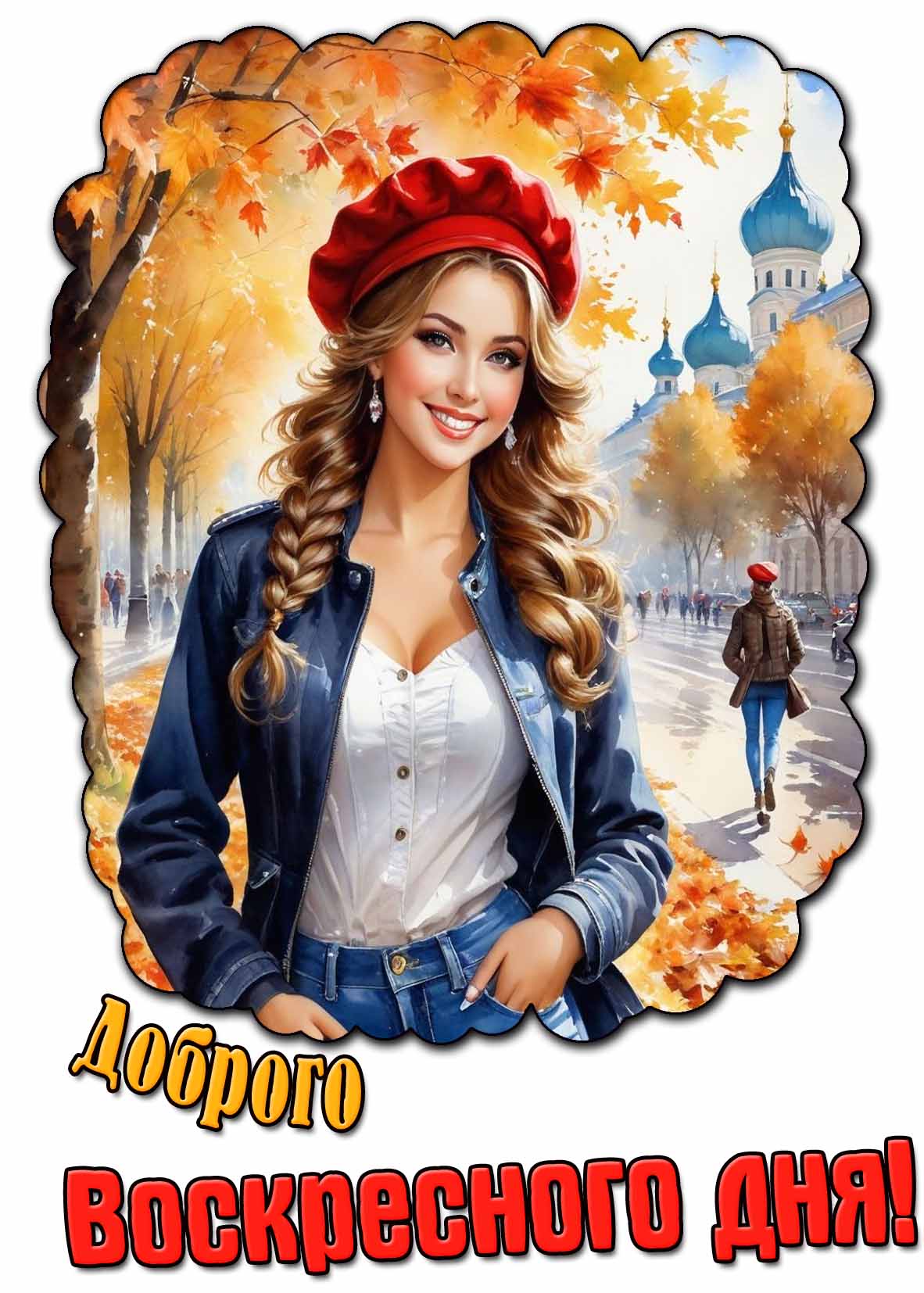 Красивая осенняя картинка "Доброго воскресного дня!"