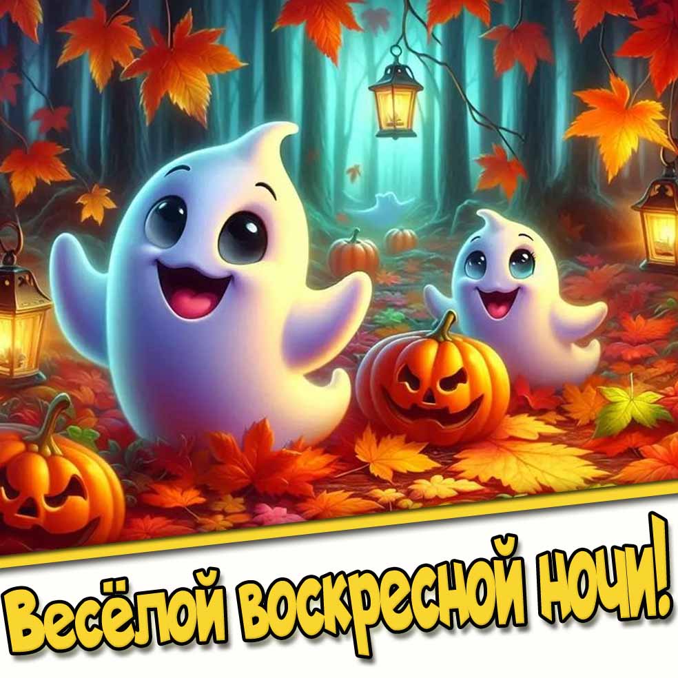 Весёлой воскресной ночи! - картинка с призраками