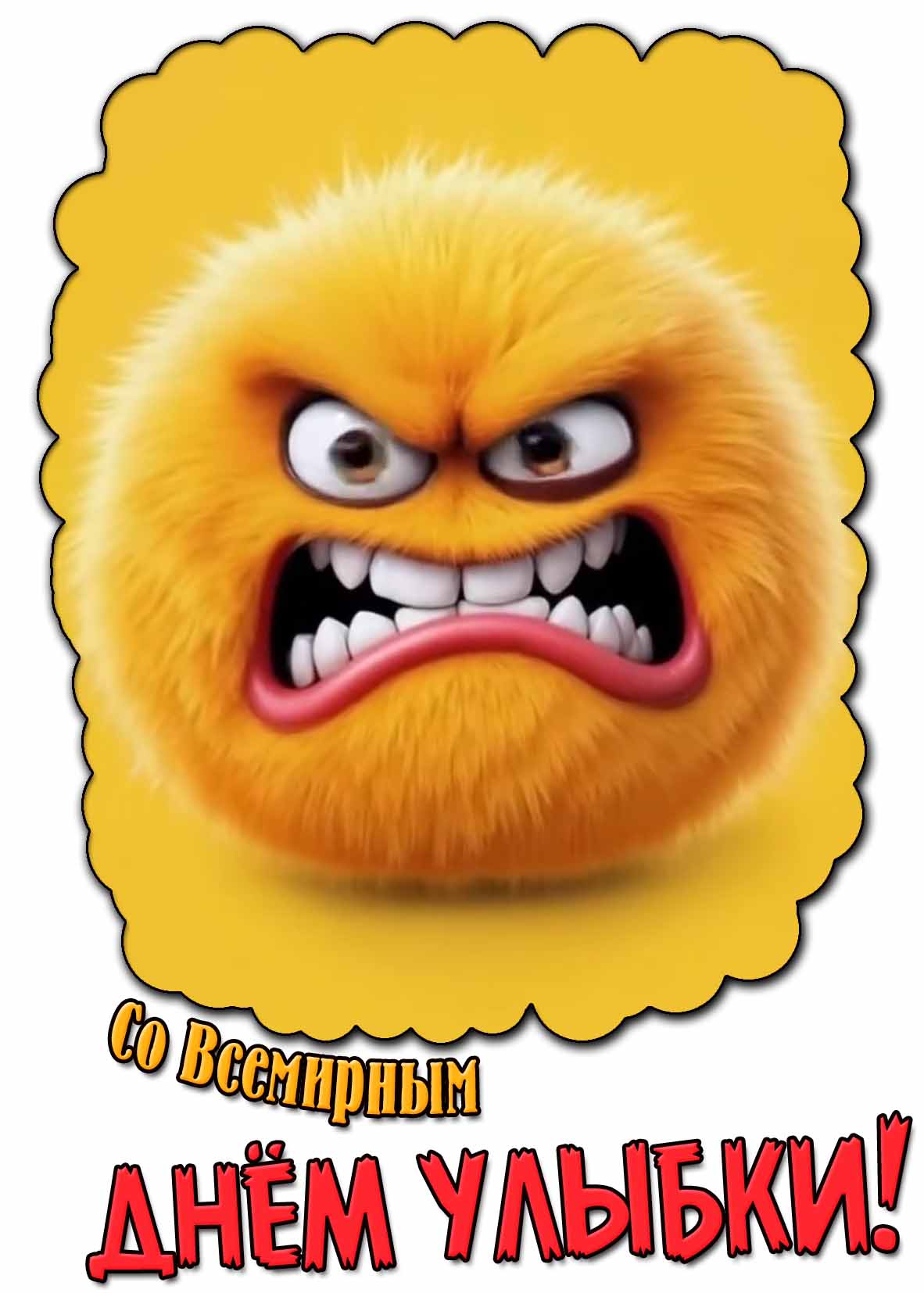 Смешная открытка со Всемирным днём улыбки