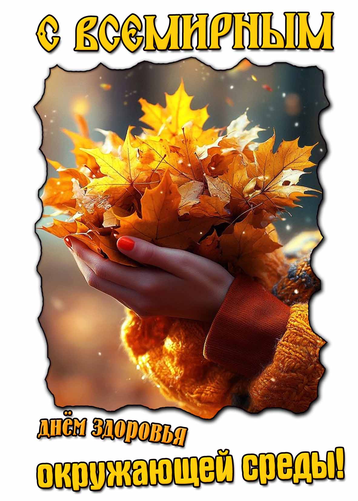 Осенняя картинка с Всемирным днём здоровья окружающей среды