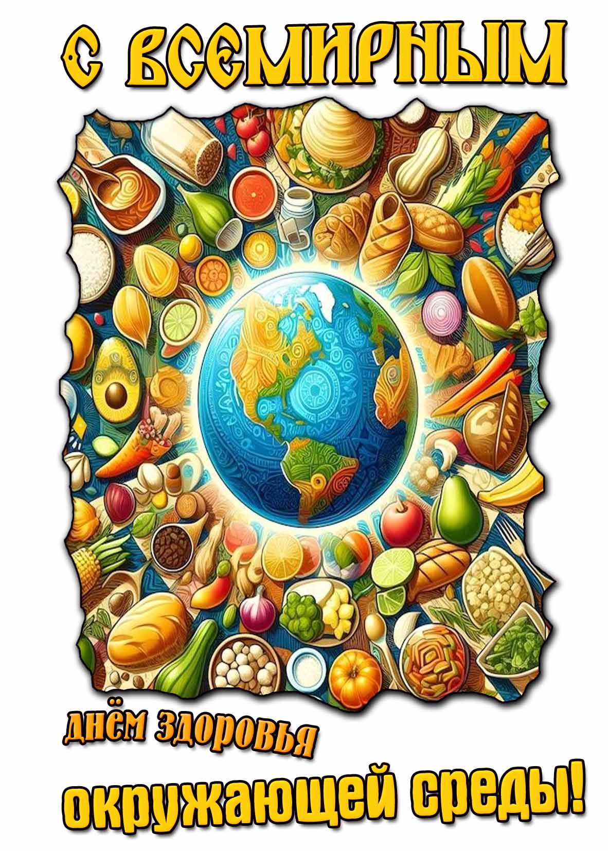 С Всемирным здоровья окружающей среды! - красивая открытка