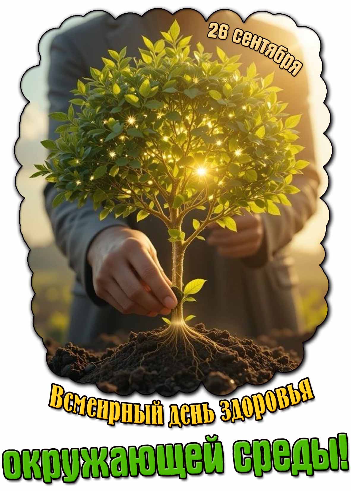 Открытка на Всемирный день здоровья окружающей среды - 26 сентября