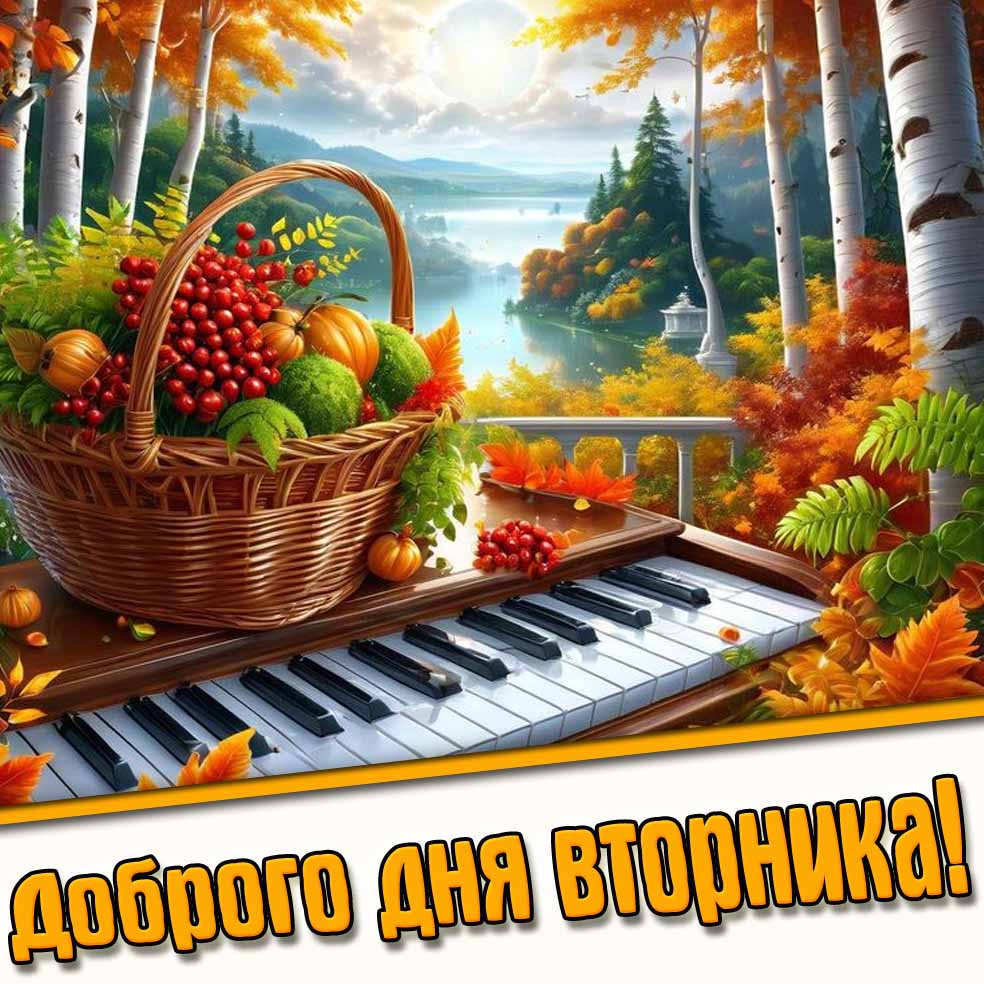 Красивая осенняя картинка "Доброго дня вторника!"