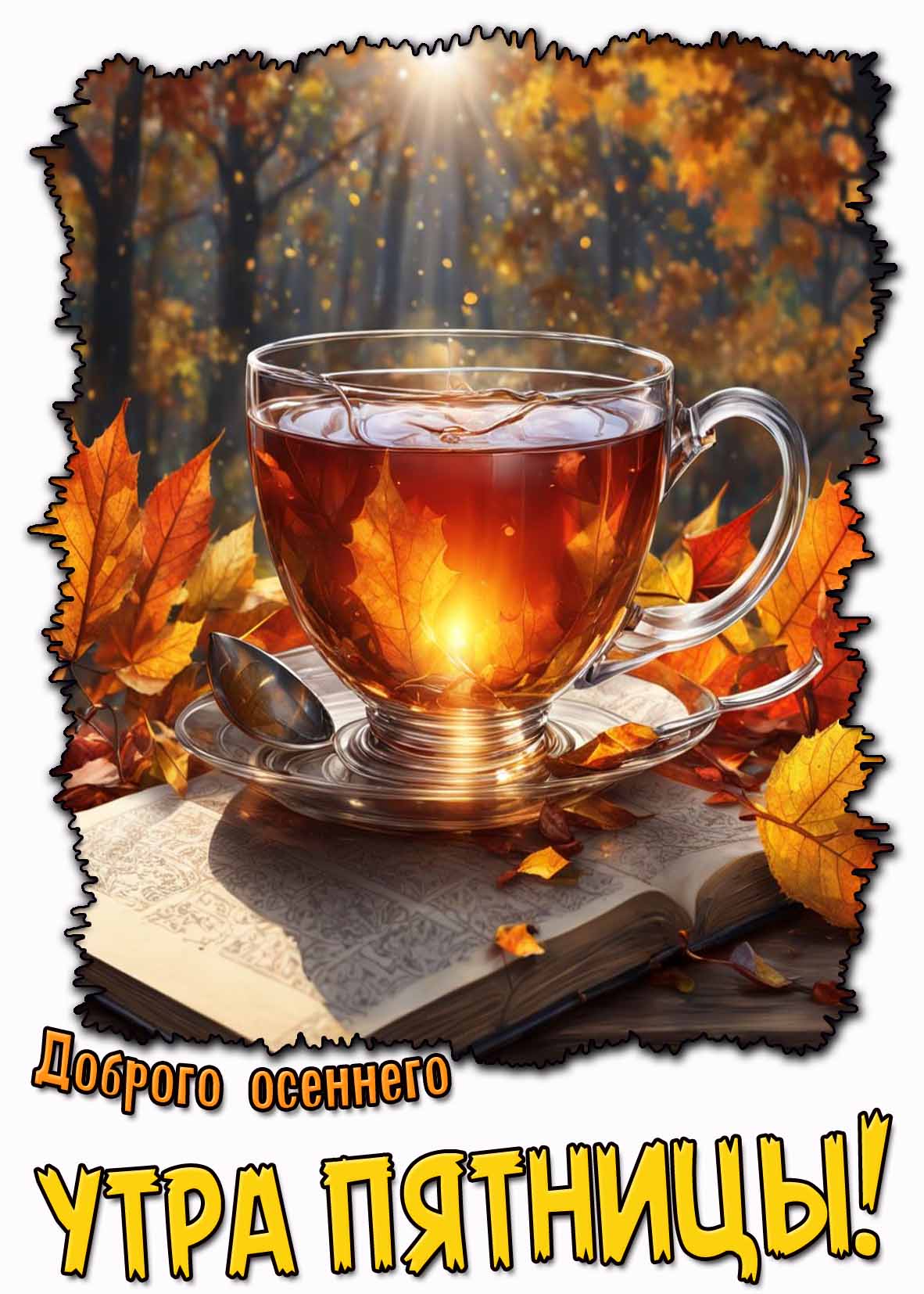 Солнечная картинка доброго осеннего утра пятницы