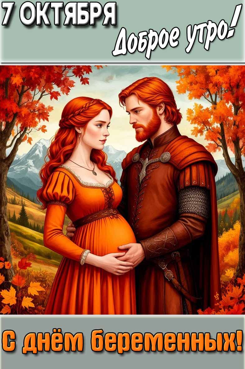 Картинка "7 октября доброе утро! С днём беременных!"