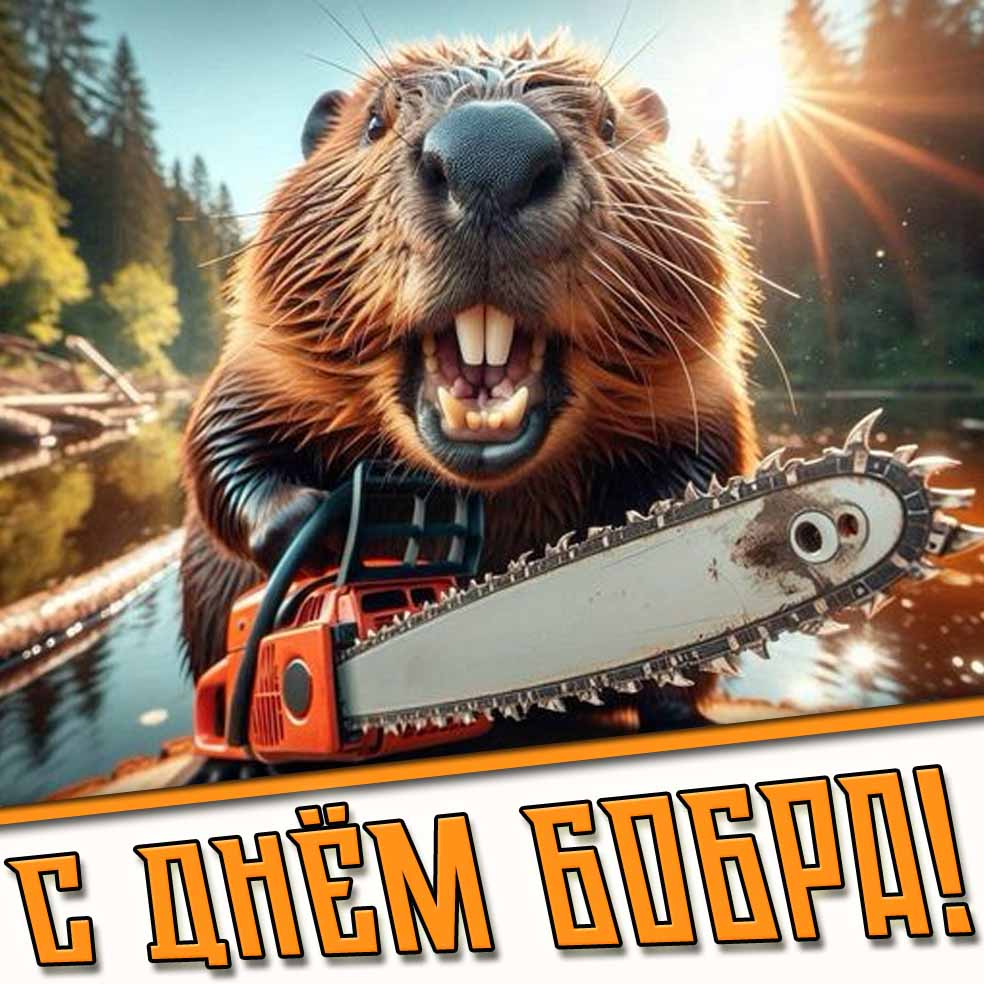 Смешная картинка с днём бобра