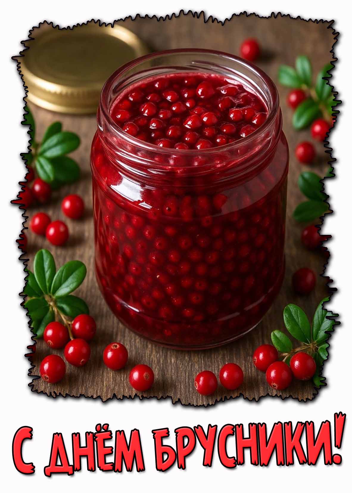 Картинка с днём брусники