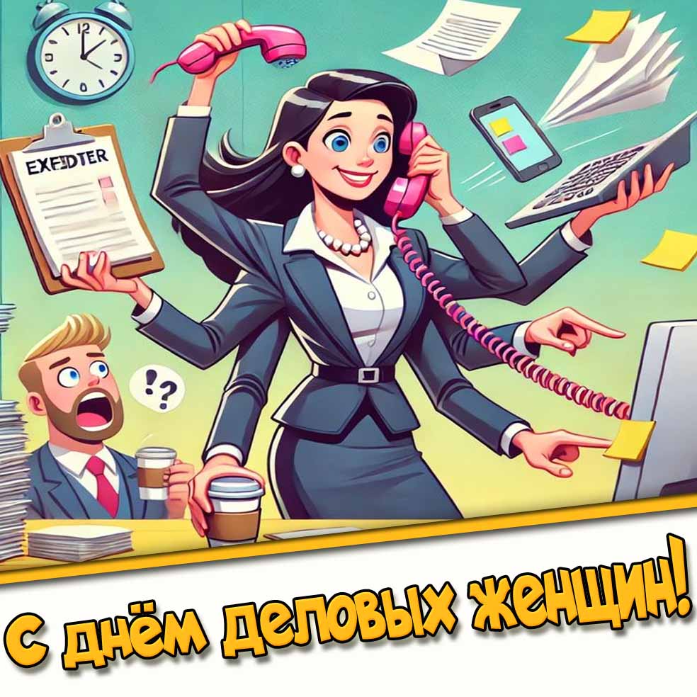 Прикольная картинка с днём деловых женщин