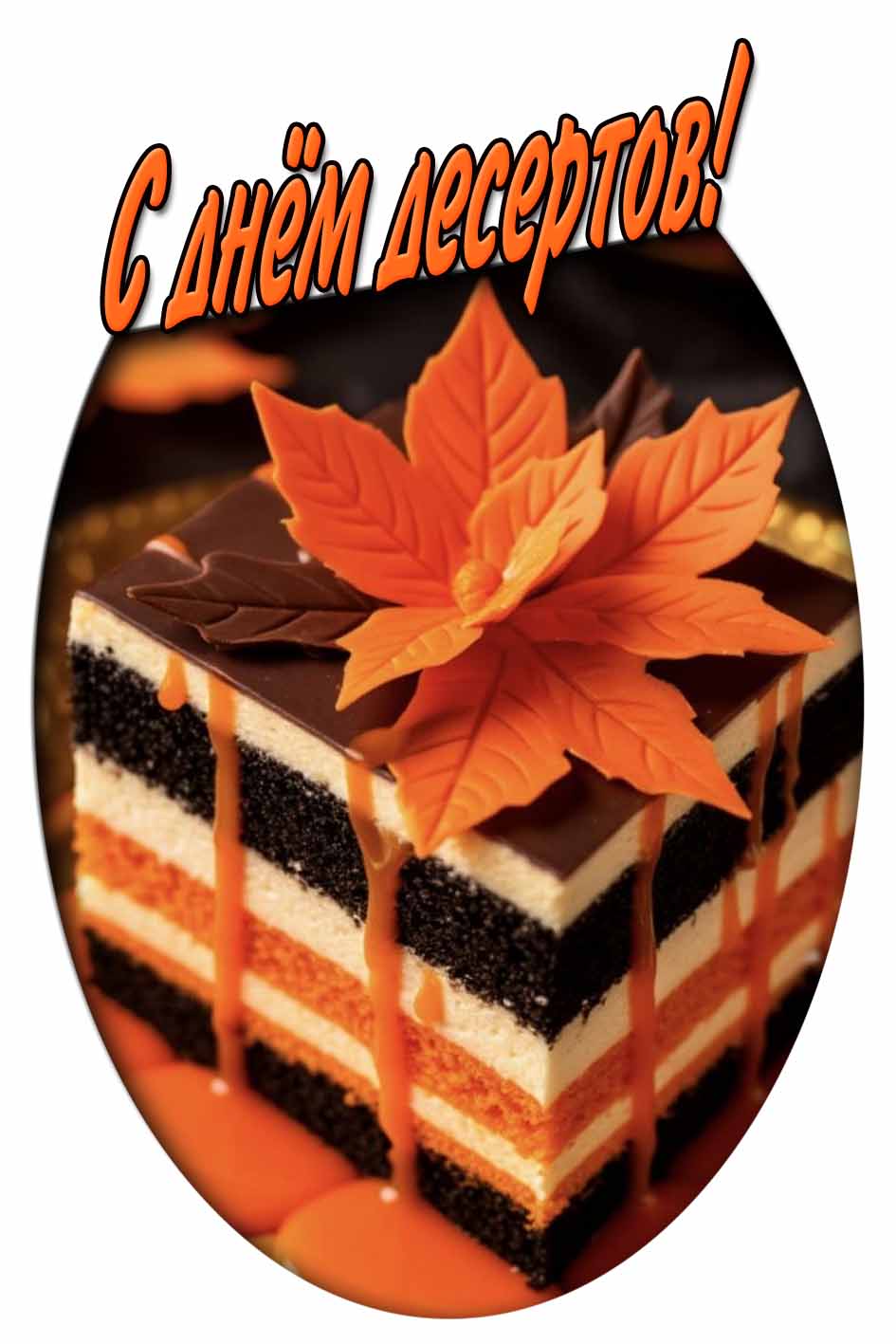 С днём десертов! - открытка в осеннем стиле