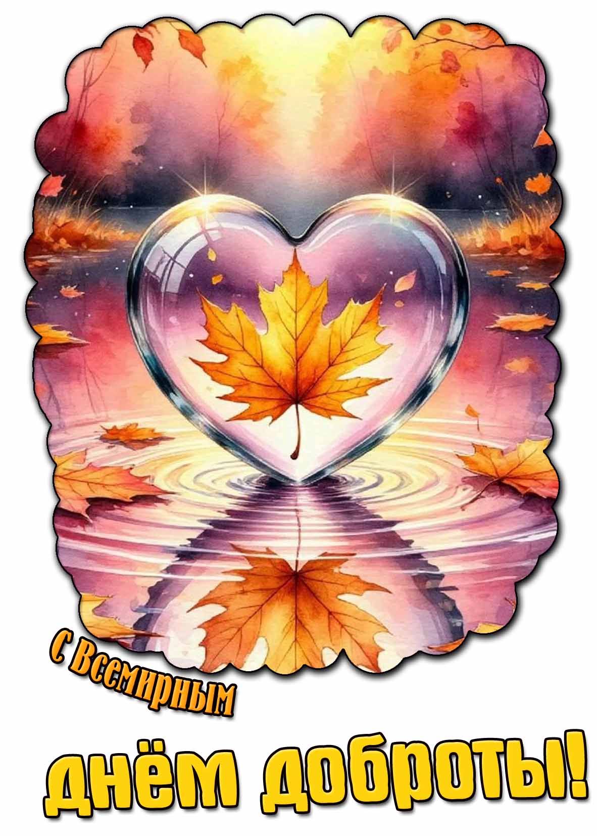 Осеняя картинка с Всемирным днём доброты