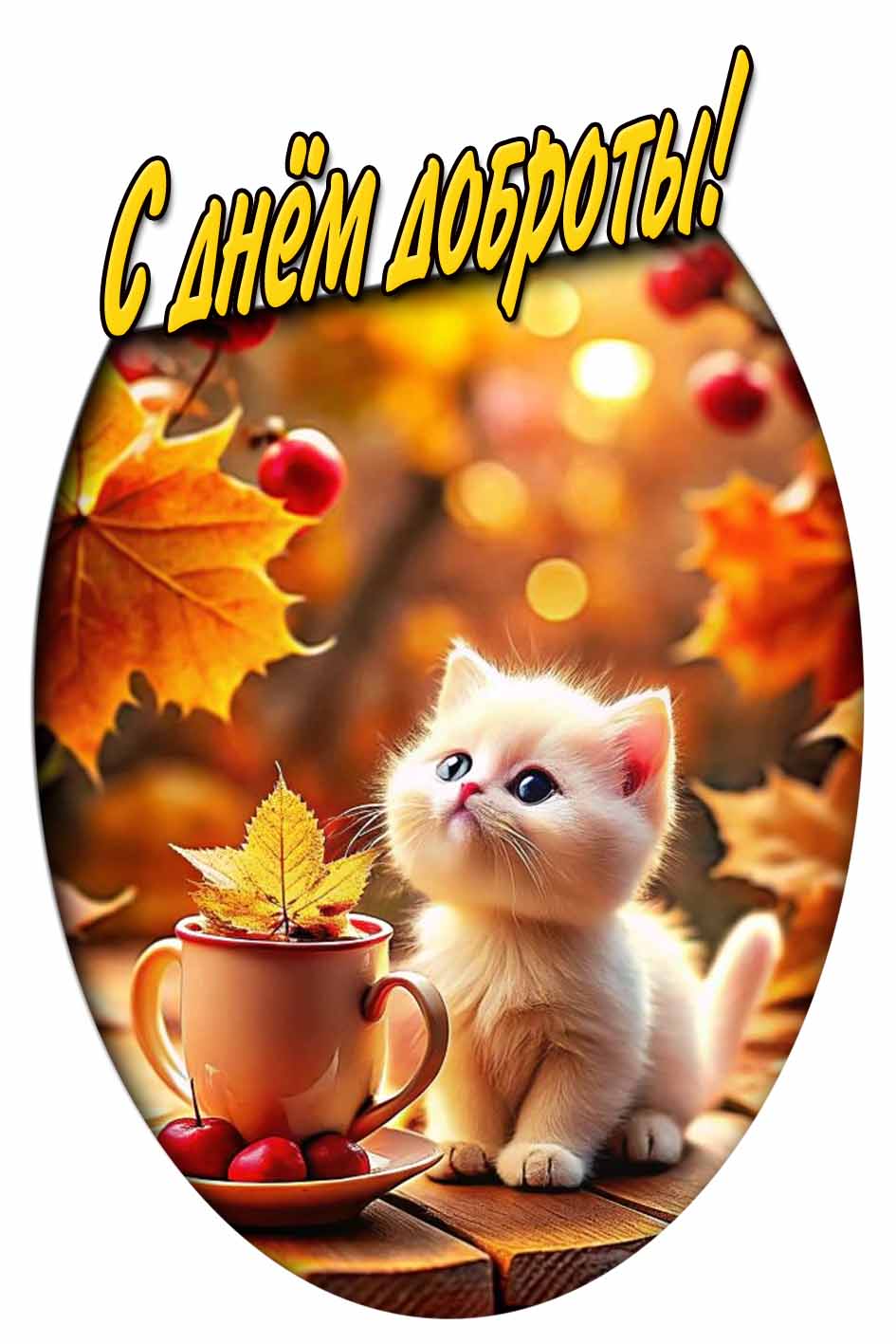 С днём доброты! - открытка с котёнком