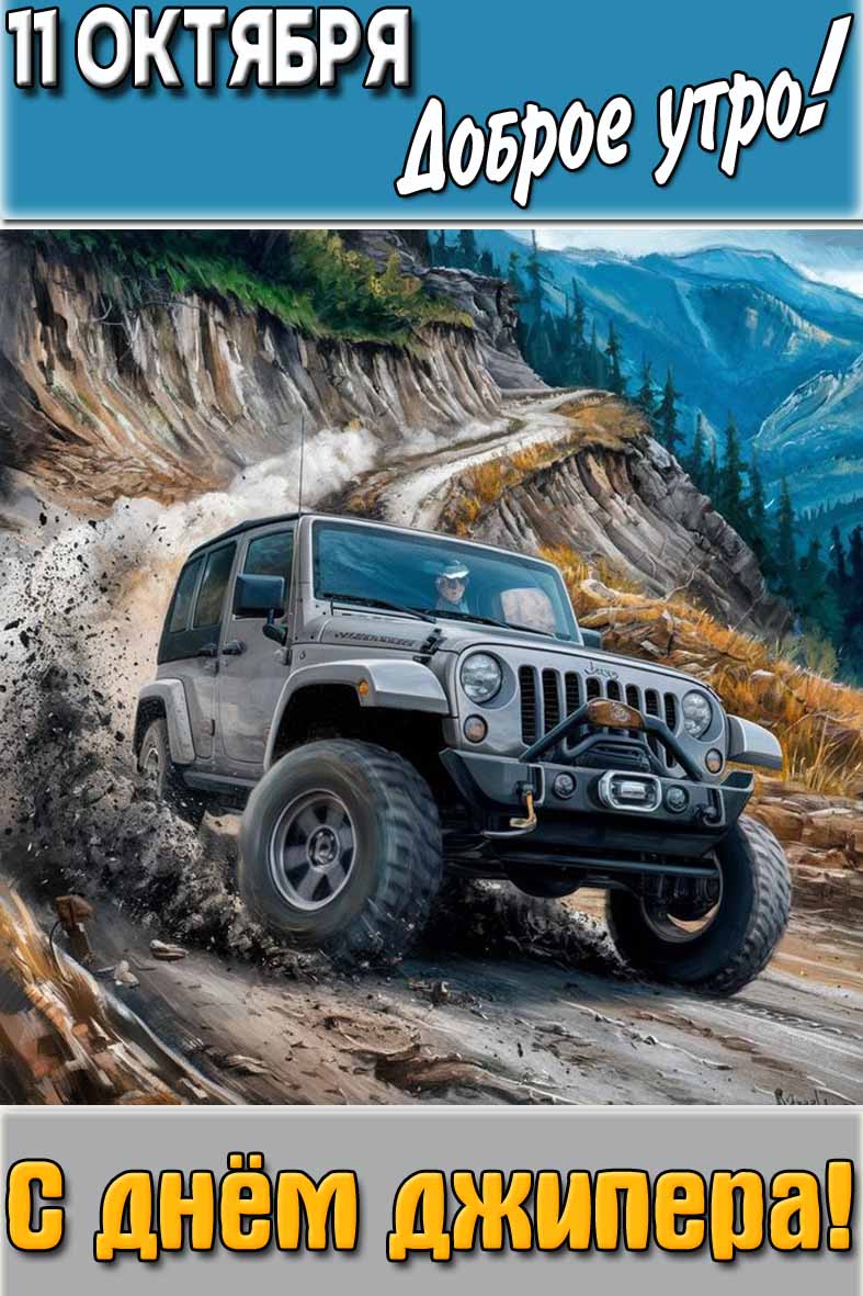 Картинка "11 октября доброе утро! С днём джипера!"