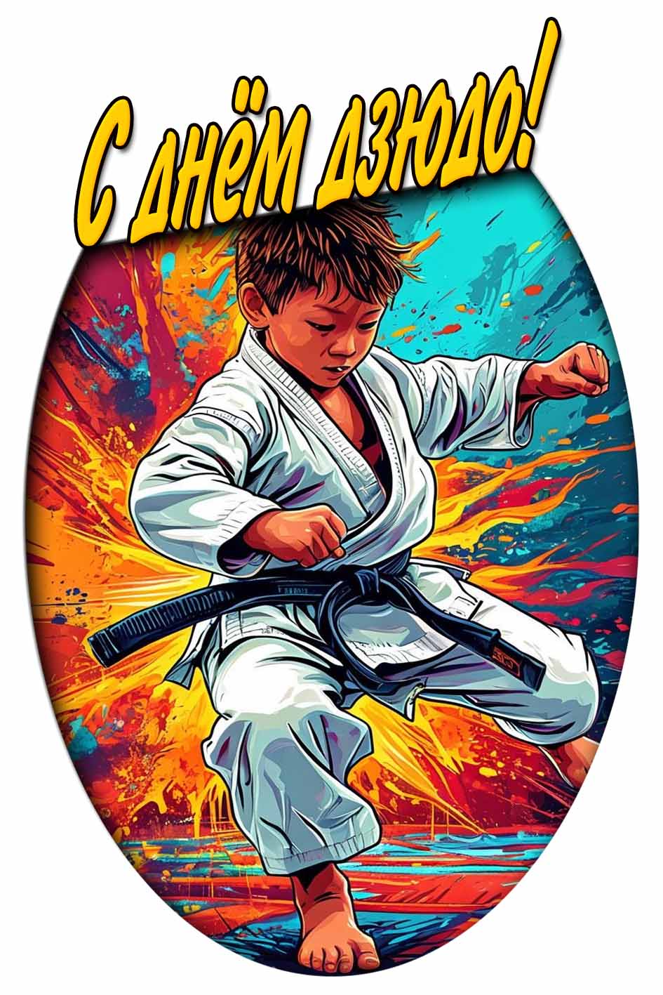 С днём дзюдо! - открытка