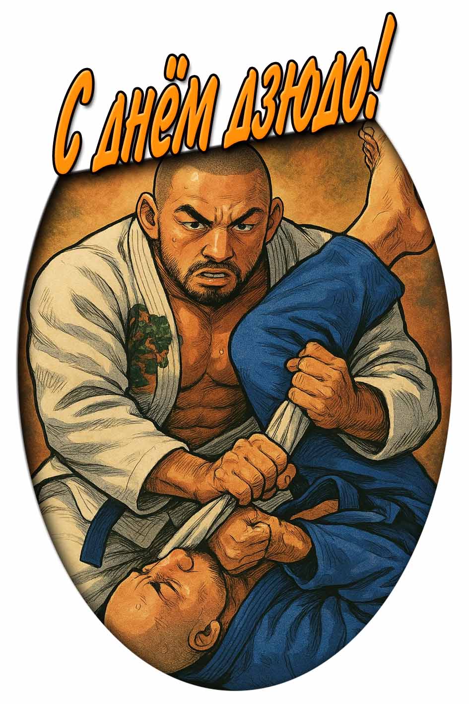 Открытка на день дзюдо